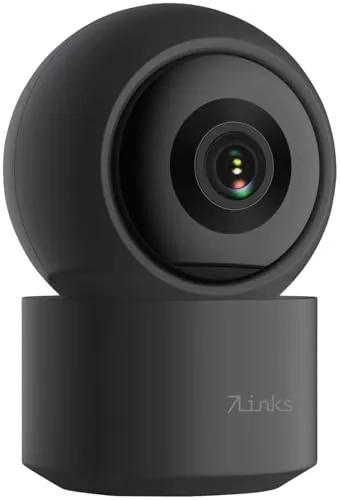 7links Camera: 2K-Pan-Tilt-Überwachungskamera mit WLAN, Patrouillen-Funktion, schwarz (Überwachung Kamera innen, 360°-WLAN-Überwachungskamera, Überwachungssysteme)