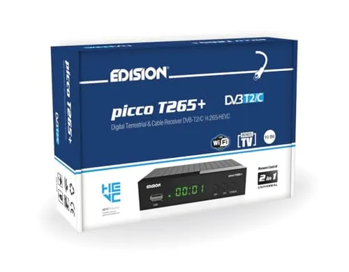 Edision Picco T265+ DVB-T2 und DVB-C Receiver in schwarz von Edision