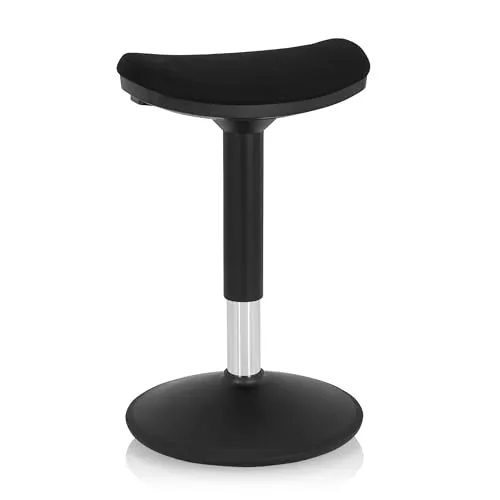 hjh OFFICE 830094 Arbeitshocker Balance SIT I B - Ergonomischer Stehhocker mit Schwingeffekt für gesundes Sitzen; ideal für bewegtes Arbeiten und Rückentraining, höhenverstellbar von 50-63 cm, perfekt für Büro und Home Office.