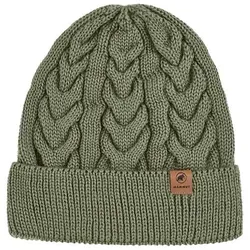 Mammut Valbella Beanie marsh (40285) one size - Mützen für den Laufsport, stilvolles Zopfstrickmuster aus RWS-zertifizierter Wolle, bietet Wärme und ist ethisch verantwortungsvoll hergestellt.