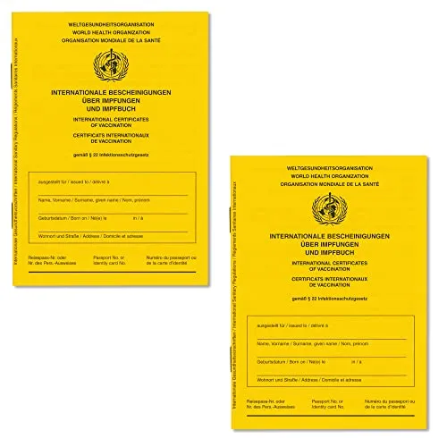 Welsberg 2x Impfbuch Impfpass Impfausweis - internationale Bescheinigung über Impfungen für Babys, Kinder, Jugendliche, Erwachsene Ausgabe 2021