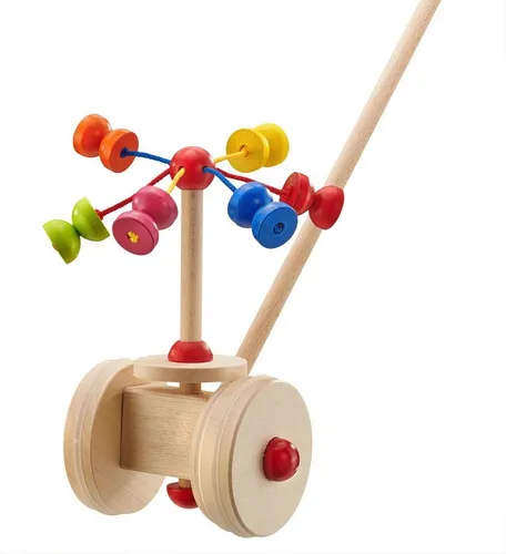 Selecta Schiebestab Kleinkindwelt Holz Schiebespielzeug - Motorikspielzeug für Kinder ab 12 Monaten, fördert spielerisch die motorischen Fähigkeiten und sorgt für viel Spaß beim Schieben.