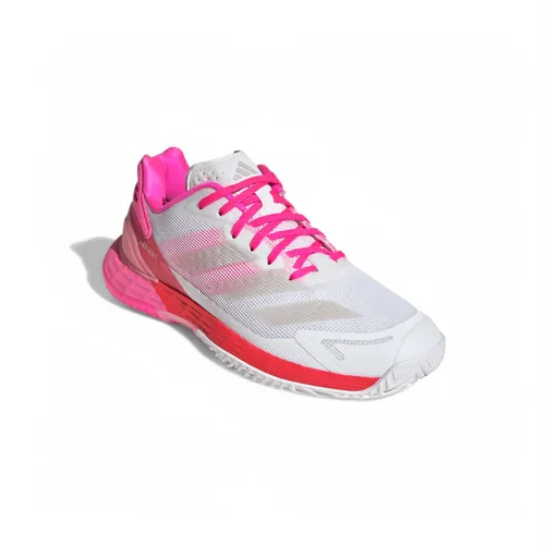 adidas Tennisschuhe Defiant Speed Allcourt 2025 pink/weiß Damen, Größe 40 (US 8) - Tennisschuhe mit Lightstrike Dämpfung für reaktionsfreudigen Komfort und ultimativen Speed. Das atmungsaktive Mesh-Obermaterial sorgt für sicheren Sitz und Bewegungsfreiheit auf dem Court.