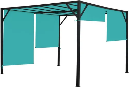 Mendler Pergola Baia 4x4m mit Schiebedach in blau von Mendler