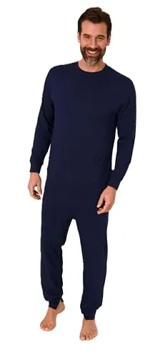 Normann Care Herren Pflegeoverall Langarm Einteiler Schlafanzug mit Reißverschluss, blau, Größe: XS - Praktischer Pflegeoverall mit Reißverschlüssen am Rücken und Bein für unkomplizierte Pflege. Ideal für den täglichen Einsatz und sorgt für mehr Komfort. Waschbar bis 60 Grad und Trocknergeeignet.