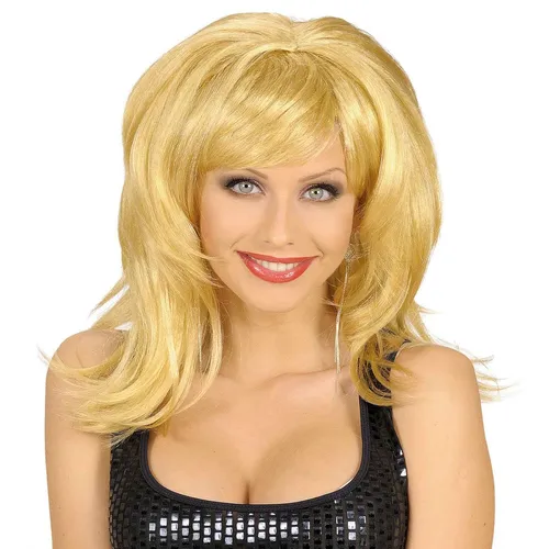 Lange blonde Perücke für Damen Flirty Engel Karneval Mottoparty Halloween