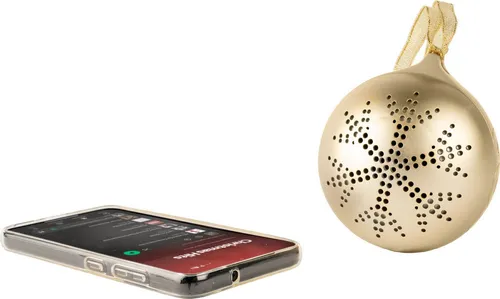 Bigben Bluetooth Lautsprecher EPOK Leuchtende Weihnachtskugel gold - Stylische Weihnachtskugel in Gold mit Bluetooth®-Lautsprecher und Lichteffekten. Ideal für festliche Stimmung, 10 W Musikleistung und integrierte Weihnachtsmelodien.