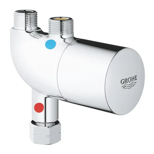 Grohe Grohtherm Micro 34487000 Untertisch Thermostat - Armaturen mit thermischem Verbrühschutz, temperaturgenau einstellbar von 15-43 °C, ideal für sicheres Duschen und Baden.