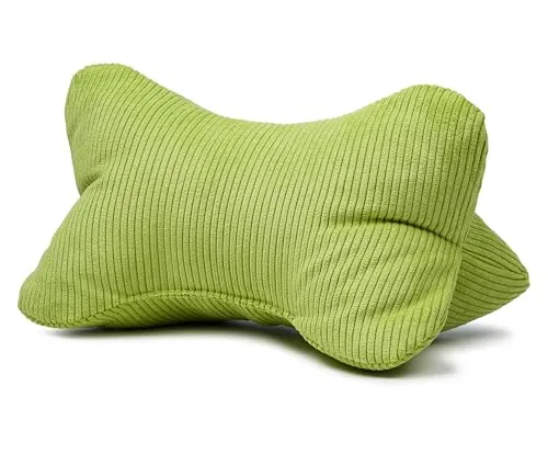 Gözze Leseknochen Capri - Ergonomisches Nackenkissen - Lendenkissen in modernem Feincord-Design, ideal für entspanntes Lesen und Nackenstütze, Maße: 40 x 25 cm, Farbe: Hellgrün