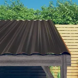 vidaXL Deckenplatten Dachpaneele 36 Stk. Pulverbeschichteter Stahl Braun 80x36 cm - Deckenpaneele aus pulverbeschichtetem Stahl, langlebig und wetterbeständig für eine stilvolle Raumgestaltung.