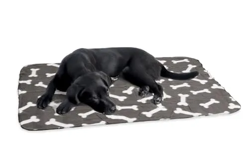 Karlie Fleecedecke - 100 cm x 70 cm, grau, kuscheliges Fleece und waschbar bei 30°C, ideal für Hunde