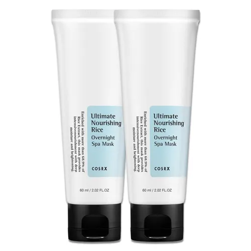 COSRX Ultimate Nourishing Rice Spa Mask - 2-tlg. Gesichtsmaske für strahlende Haut - Die COSRX Ultimate Nourishing Rice Spa Mask (60ml) ist eine nährende Overnight-Maske, die die Haut mit Feuchtigkeit versorgt und für einen gleichmäßigen Teint sorgt. Ideal für trockene und müde Haut, bietet sie eine vielseitige Anwendung.