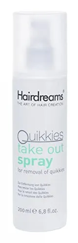 HAIRDREAMS Take Out Spray 200ml - Lockenstäbe & Glätteisen, effektive Entfernung von Quikkies Tapes für eine sanfte Haarpflege.