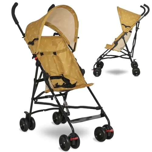Lorelli Ultra Leichter Buggy Kinderwagen Vaya - nur 4,7kg - Kinderwagen: Federleicht mit nur 4,7 kg, ideal für Reisen - sicherer 5-Punkt-Gurt und komfortabler Sportsitz für Ihr Kind.