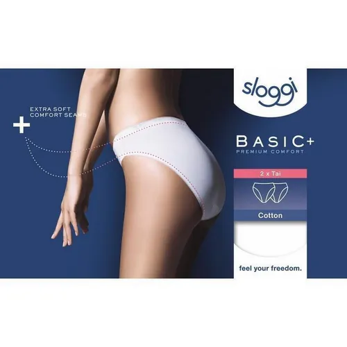 Sloggi Basic+ Tai Slip 2er Pack weiß Gr. 46