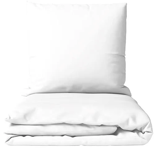 Leonado Vicenti Baumwolle Renforce Uni Einfarbige Garnitur Schlafzimmer Set Kopfkissenbezug Deckenbezug mit Reißverschluss, 2teilig, 135x200 cm
