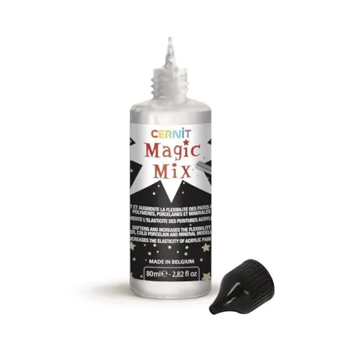 CERNIT CE3100080000C - Flasche Weichmacher MAGIC MIX 80ml, erhöht die Flexibilität von keramischen und mineralischen Modelliermassen, ohne die Farbe zu verändern, Transparent , 1 Stück