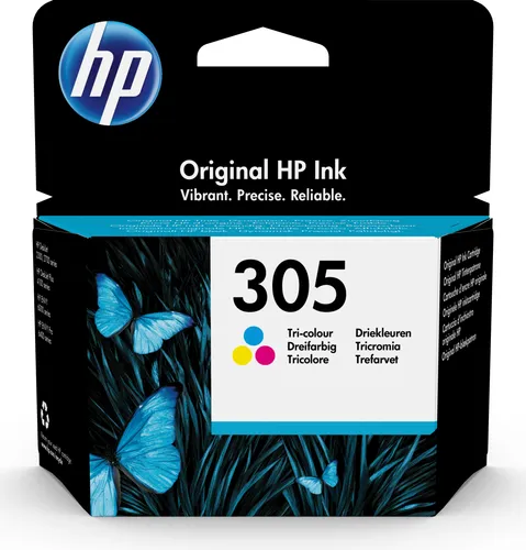 HP 305 Tri-color Original Ink Cartridge Tintenpatrone 1 Stück Standardergiebigkeit Cyan, Magenta, Gelb