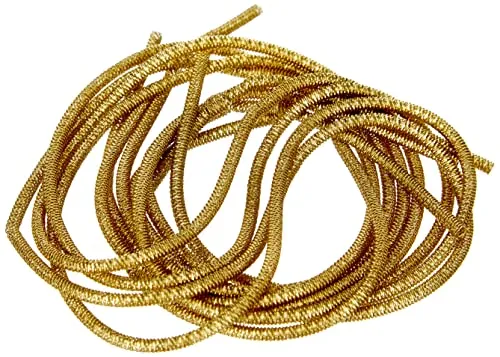 Rayher Bouillondraht, gold, 2,0 mm ø, Beutel 2 m, feiner Draht zum Basteln, Wickeldraht, Schmuckdraht, 2400706