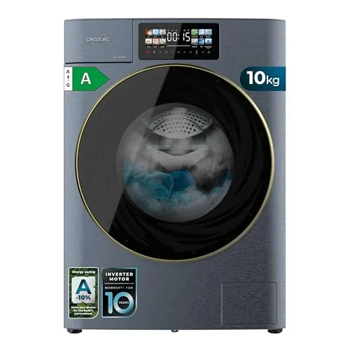 Cecotec Waschmaschine 10 kg Frontlader mit Autodose und Inverter