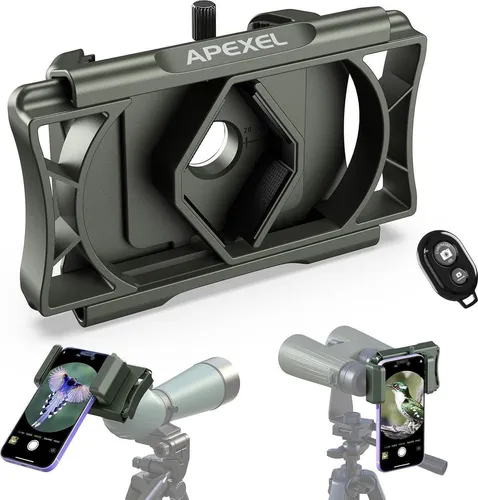 Handy Adapter mit Fernauslöser für Fernglas, Monokular und Mikroskop
