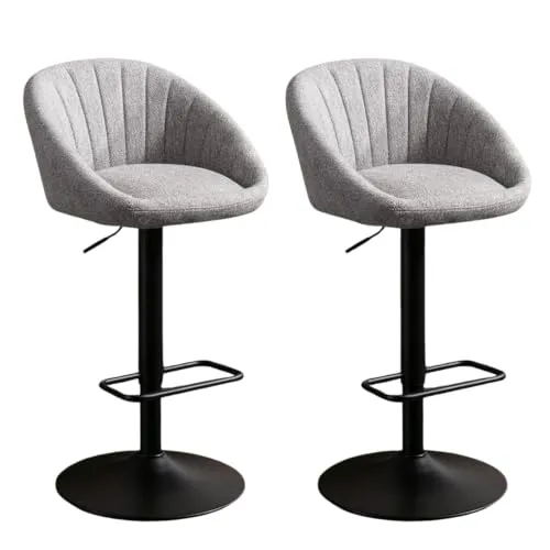 Ya-Home Barhocker 2er Set – Höhenverstellbare Drehhocker mit gepolstertem Sitz