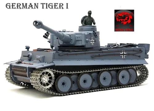 RC Panzer German Tiger I Heng Long 1:16 Rauch&Sound Metallgetriebe (Stahl) 2,4G
