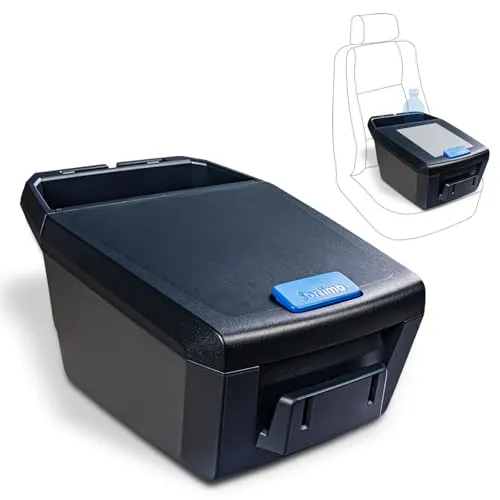 Sortimo AutoAssistent Coolgrey - Kfz Ablagen & Beutel, praktische Ordnungshilfe für Büroarbeiten und Reisen, mit einfacher Sicherung am Drei-Punkt-Gurtsystem und großem Hauptfach mit Klemmbrettfunktion.