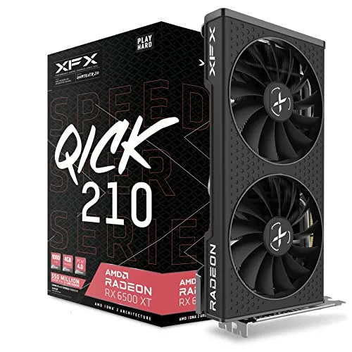 XFX Speedster QICK210 Radeon RX 6500XT Black Gaming-Grafikkarte