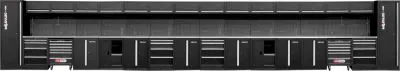 KS-Tools Werkstattsystem 10720x500 mm, Edelstahl/MDF, 14 LED, 2x Steckdosen+USB, XXL-Hängeschränke