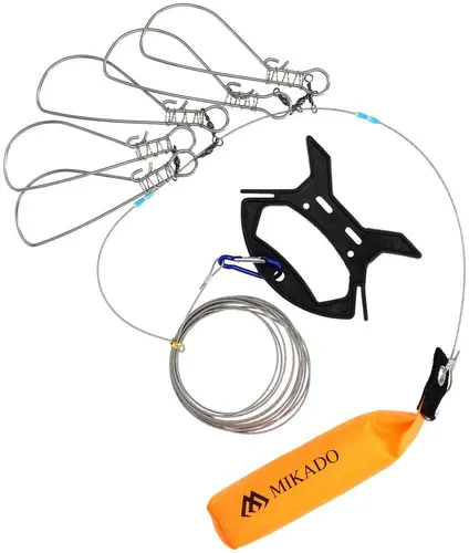 Produktbild MIKADO Fischgalgen mit Schnur Befestigungsgalgen Watangeln 5 Haken
