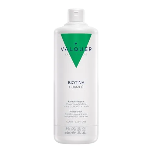 Valquer Shampoo mit Biotin 1000 ml - Shampoo für gesundes, kräftiges Haar, fördert Haarwachstum und beugt Haarausfall vor. Ideal für empfindliche Kopfhaut, 1000 ml für langanhaltende Anwendung.