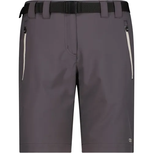CMP Damen Stretch Shorts XXL grau - Wanderhosen für Damen, stretchig und mit hohem Sonnenschutz, ideal für aktive Outdoor-Abenteuer.