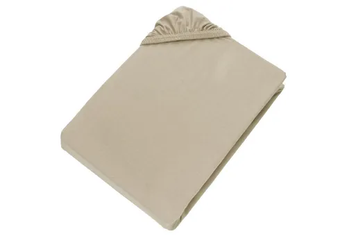 SCHÖNER WOHNEN-Kollektion Spannbettlaken BASIC Spannbettlaken, Mischgewebe, Gummizug: rundum, (1 Stück), 100 x 200 cm in Beige