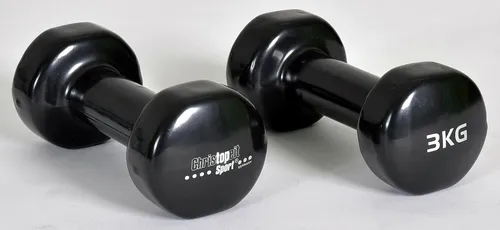 Christopeit Vynilhanteln Beauty Bells 2 x 3 kg - Ergonomisch geformte Vinyl-Fausthanteln für effektives Training. Ideal für Fitness und Kraftaufbau, perfekt für Zuhause oder im Fitnessstudio.