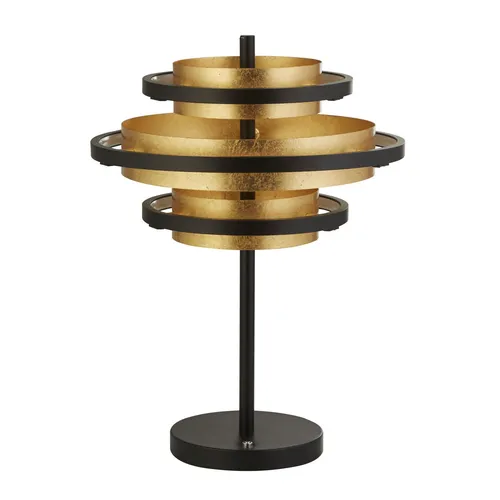 Moderne LED Tischleuchte in Schwarz und Gold - Elegante Tischlampe mit Dimmerfunktion und warmweißem Licht (2700 K), ideal für Wohnzimmer, Schlafzimmer und Arbeitszimmer. Perfekt für stimmungsvolle Beleuchtung.