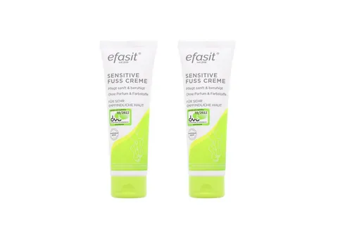 efasit Fußcreme 2x efasit Sensitive Fußcreme je 75ml Sehr Trockene & Empfindliche Haut