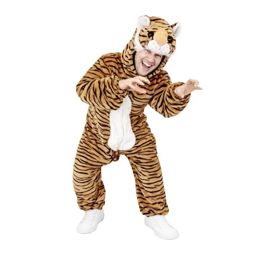 Ikumaal Tiger Kostüm für Erwachsene XL – Fasching & Karneval