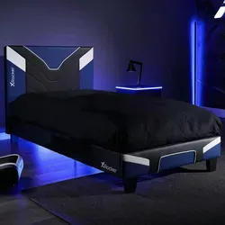 X Rocker Cerberus MKII Gaming-Bett für Kinder & Jugendliche - Stylisches Gaming-Bett in schwarz/blau/weiß, ideal für leidenschaftliche Gamer, mit bequemer Liegefläche und coolem Design.