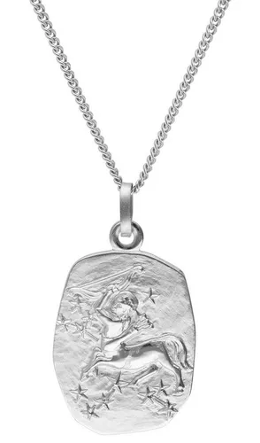 trendor Panzerkette Sternzeichen Schütze Silber 925 - Ketten ohne Anhänger, edle Halskette aus rhodiniertem Sterlingsilber 925 mit poliertem Schütze-Motiv, schützt vor Anlaufen und sorgt für strahlenden Glanz. Made in Germany, inklusive Mikrofaser-Pflegetuch.