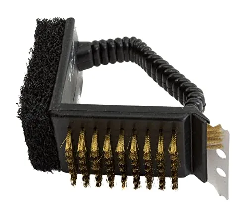 TrendLine Grillbürste 3 in 1 Grillreiniger Reinigungsbürste Kunstschwamm