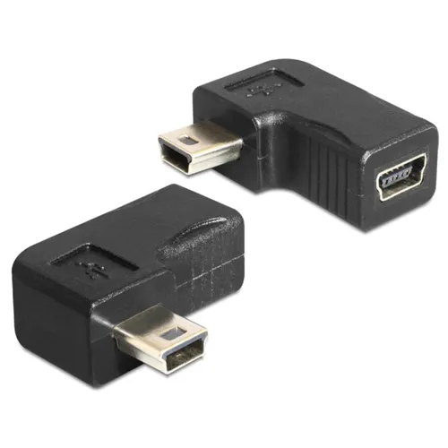 DELOCK USB Adapter mini B -> mini B St/Bu 90° gewinkelt