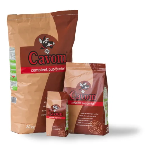 Cavom Compleet Puppy/Junior Hundefutter 20 kg - Hundefutter für Welpen und Junghunde, reich an Nährstoffen für ein gesundes Wachstum und eine optimale Entwicklung.