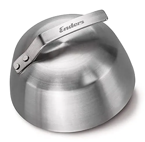 Enders Melting Dome - Edelstahl Schmelzglocke mit komfortablem Griff - Edelstahl Abdeckhaube, ideal zum perfekten Schmelzen von Käse auf Burgern. Hält das Fleisch saftig und bietet dank des komfortablen Griffs ein sicheres Handling bei hohen Temperaturen.