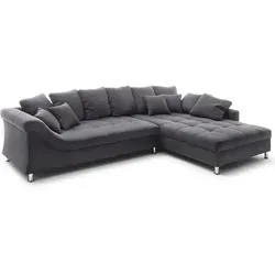 Beidseitig montierbares Ecksofa in Graphit