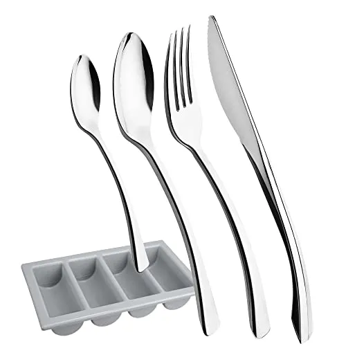 GRÄWE Tafelbesteck 200-tlg. für 50 Personen - Hochwertiges Besteckset aus wiederverwendbarem Kunststoff, ideal für große Veranstaltungen oder Feiern. Stabil und lebensmittelgeeignet, inklusive Gastrokasten.