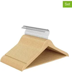 Songmics 30er-Set: Kleiderbügel in Hellbraun - (B)43 x (H)21 cm