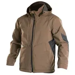 DASSY® Gravity Softshell-Jacke Gr. L - LEHMBRAUN/ANTHRAZITGRAU - Arbeits- & Schutzkleidung mit hoher Atmungsaktivität, wasserdichtem und winddichtem Material. Ideal für anspruchsvolle Outdoor-Arbeiten.