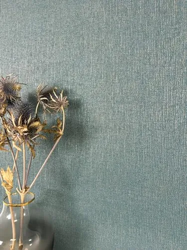 Newroom Tapete Blau Vliestapete Einfarbig - Unitapete Uni Beton-Optik Struktur Modern Industrial Betontapete inkl. Tapezier-Ratgeber