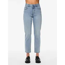 pieces 7/8-Jeans BELLA - High Waist in Hellblau - Modische 7/8-Jeans für Damen aus 99% Baumwolle, ideal für einen lässigen Look. Hohe Taille für optimalen Tragekomfort und stylisches Design.